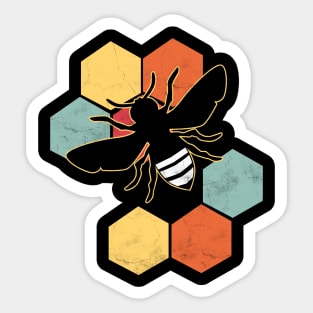 Vintage Colour Bee Sticker